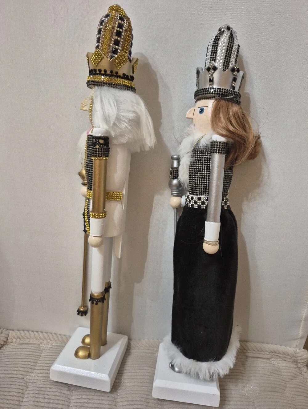 Gold and Black Decorative Nutcracker Pair